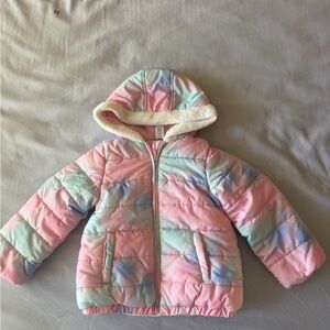 Little Me Pink and Blue Hooded Jacket